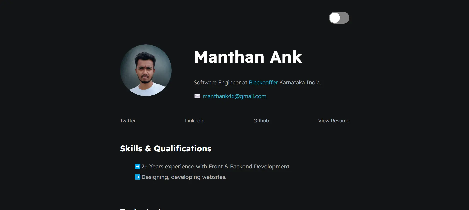 Digital Resume