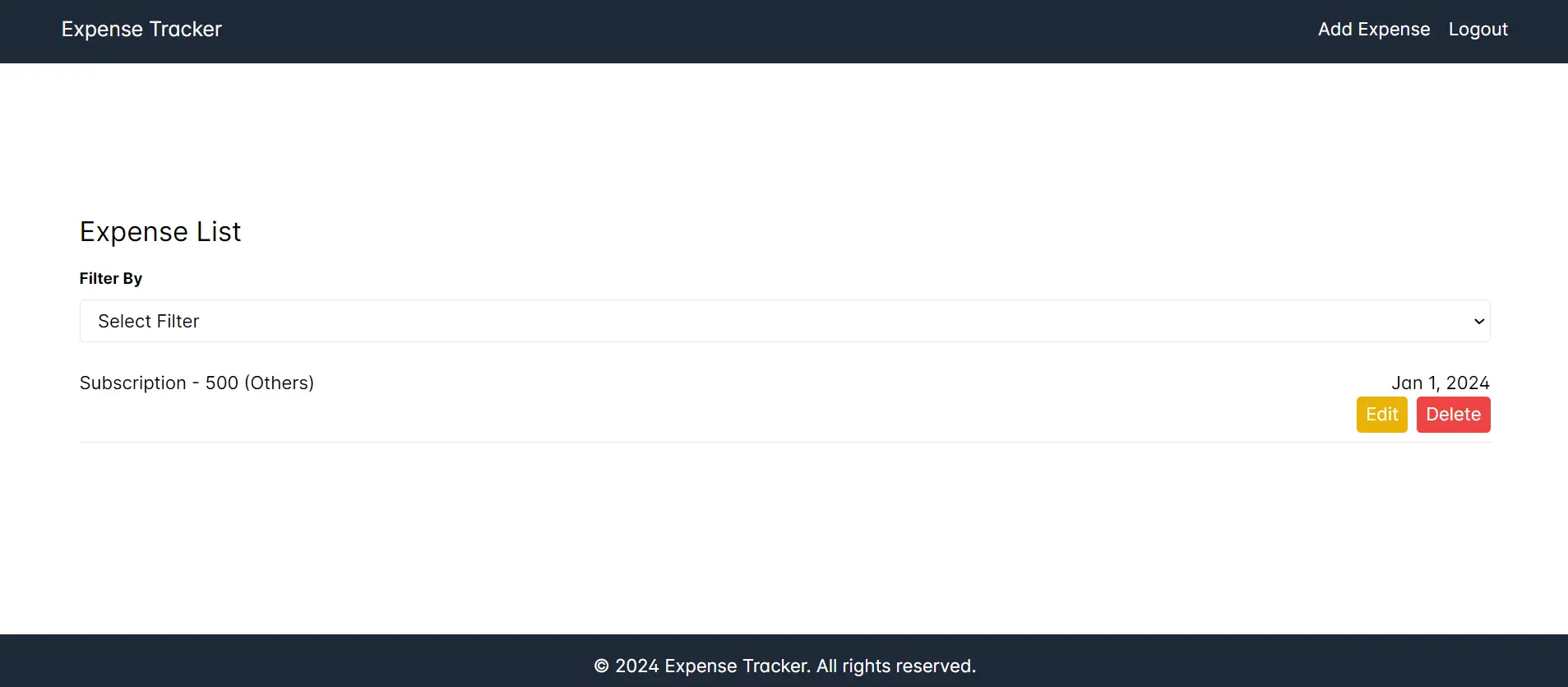 Expense Tracker App