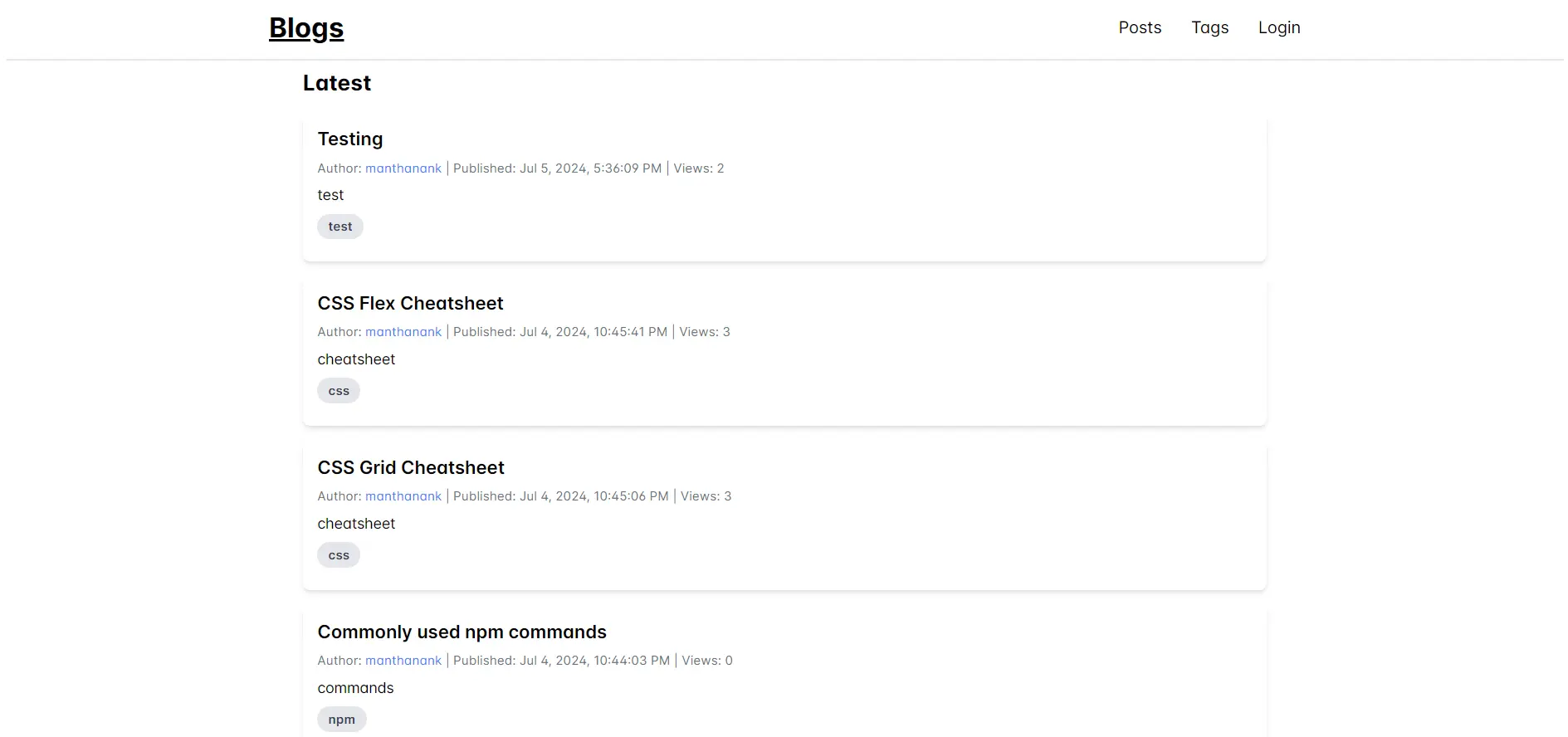 Full Stack Blog App